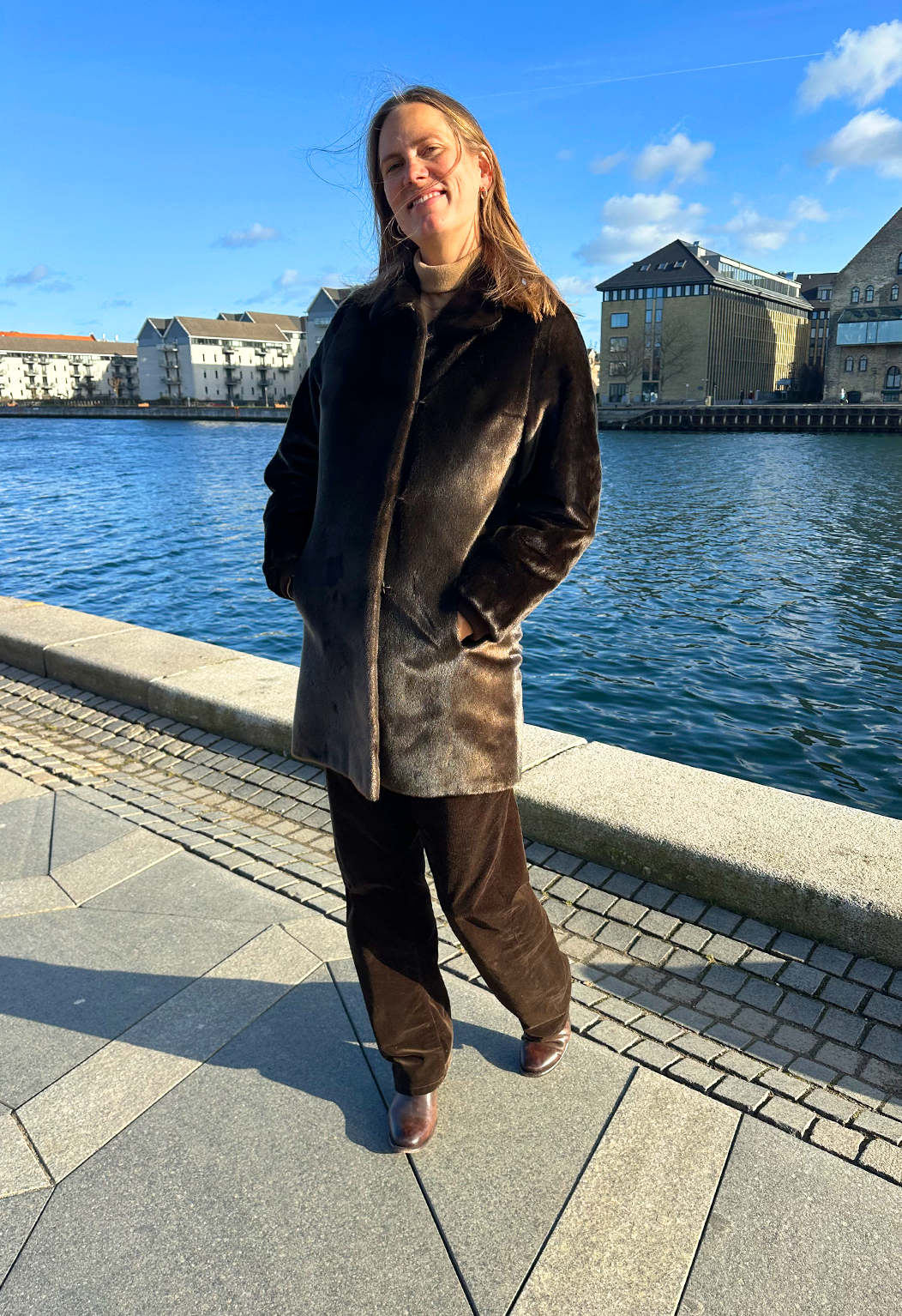 Mørkebrun sæl frakke - Vintage