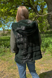 Mørkegrøn mink vest - Vintage