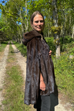 Mørkebrun mink kappe - Vintage