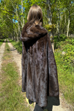 Mørkebrun mink kappe - Vintage