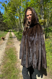 Mørkebrun mink kappe - Vintage