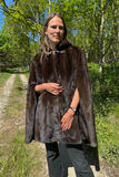 Mørkebrun mink kappe - Vintage