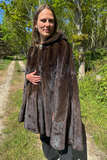 Mørkebrun mink kappe - Vintage