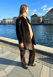 Mørkebrun sæl frakke - Vintage