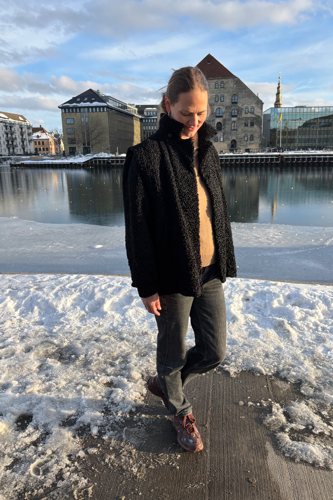 Sort persianer jakke I Vintage pels I Brugt pels I Fri fragt – Furbysofie