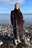 Klassisk mahogany mink frakke - Vintage