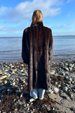 Klassisk mahogany mink frakke - Vintage