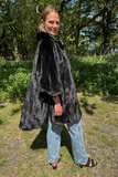 Sort mink kappe - Vintage