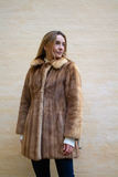Lysebrun mink pels - Vintage