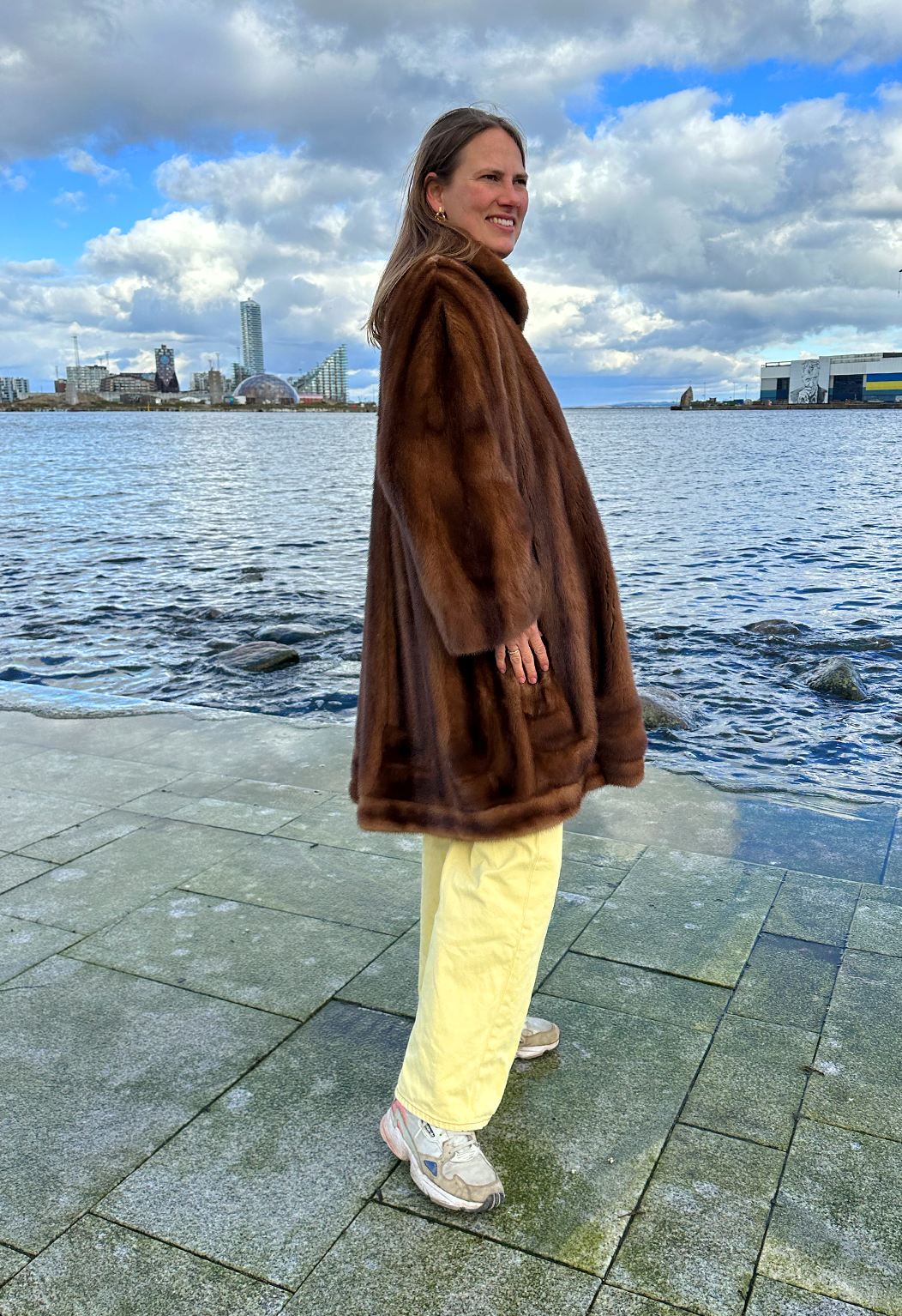 Brun mink frakke - Vintage